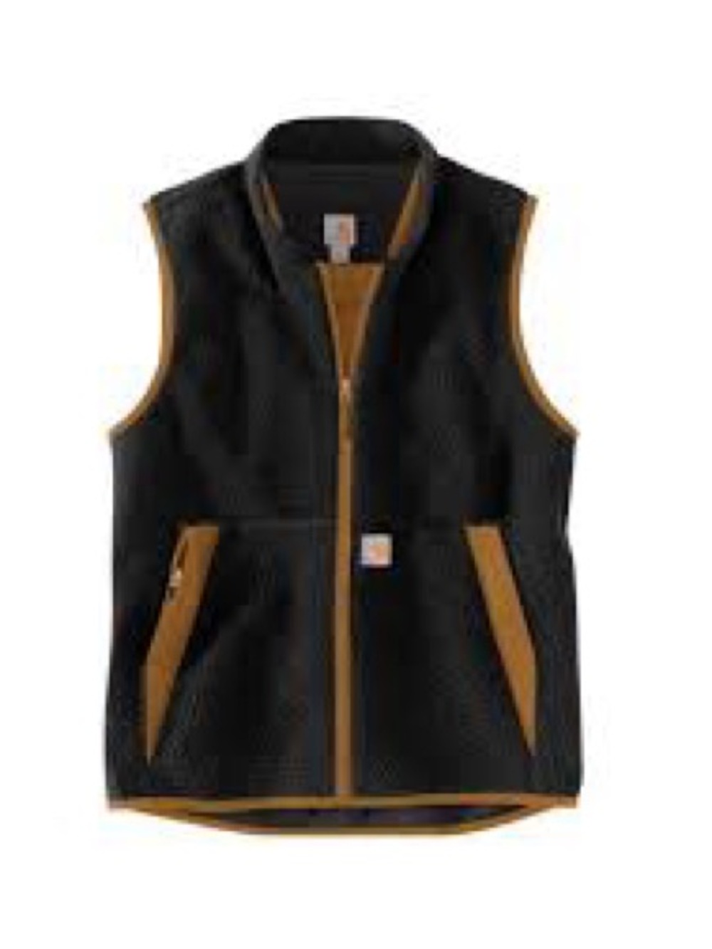 Carhartt Sherpa Fleece Contrast Trim full zip Mens Size Large black EUC